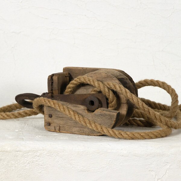 Wooden Pulley and Rope